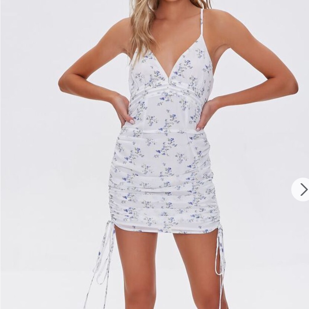 Floral print mini dress large